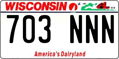 WI license plate 703NNN