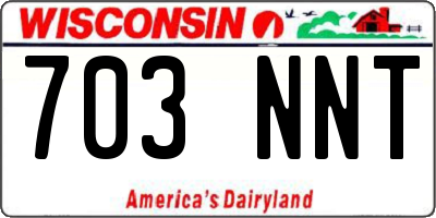 WI license plate 703NNT