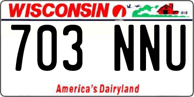 WI license plate 703NNU