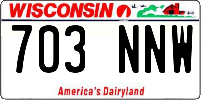 WI license plate 703NNW