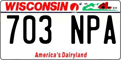 WI license plate 703NPA