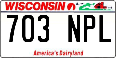 WI license plate 703NPL