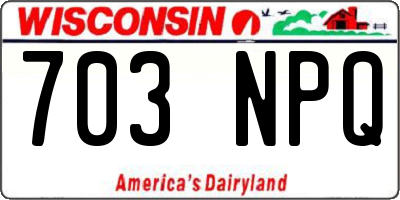 WI license plate 703NPQ