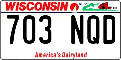 WI license plate 703NQD