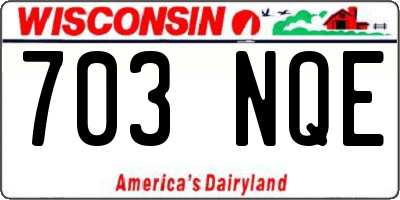 WI license plate 703NQE