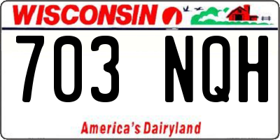 WI license plate 703NQH