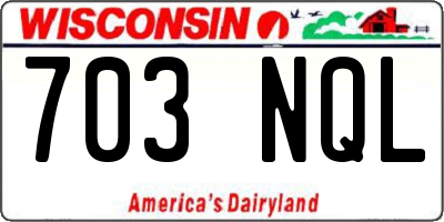 WI license plate 703NQL