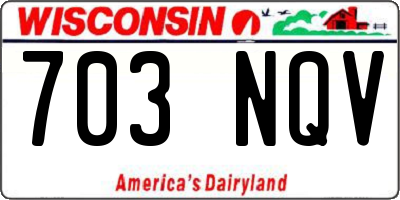 WI license plate 703NQV