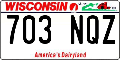 WI license plate 703NQZ