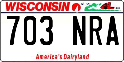 WI license plate 703NRA