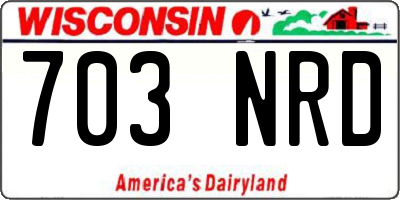 WI license plate 703NRD