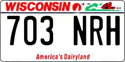 WI license plate 703NRH