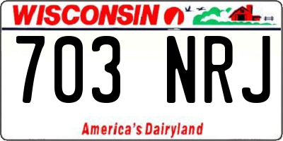 WI license plate 703NRJ