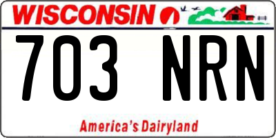WI license plate 703NRN