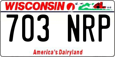 WI license plate 703NRP