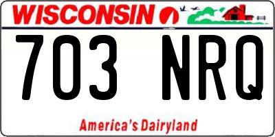 WI license plate 703NRQ