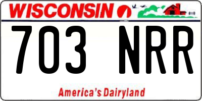 WI license plate 703NRR