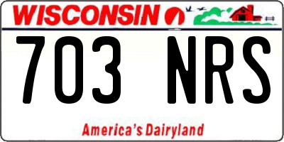WI license plate 703NRS