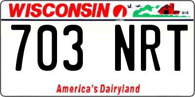 WI license plate 703NRT