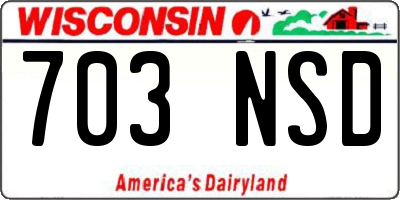 WI license plate 703NSD