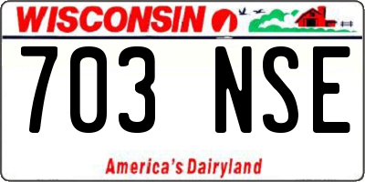 WI license plate 703NSE