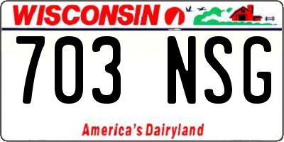WI license plate 703NSG