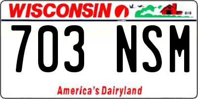 WI license plate 703NSM