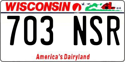 WI license plate 703NSR
