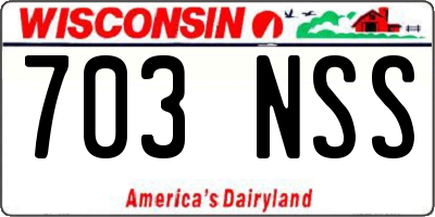 WI license plate 703NSS