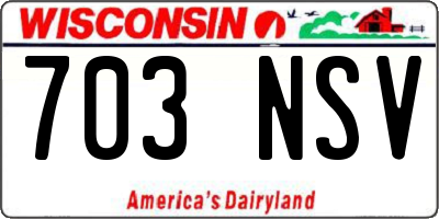 WI license plate 703NSV