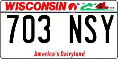 WI license plate 703NSY