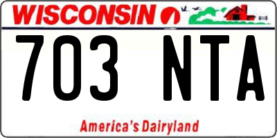 WI license plate 703NTA