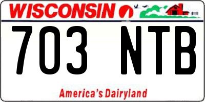 WI license plate 703NTB