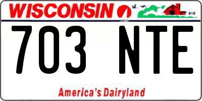 WI license plate 703NTE