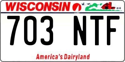 WI license plate 703NTF