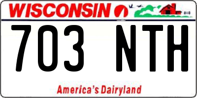 WI license plate 703NTH