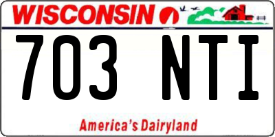WI license plate 703NTI