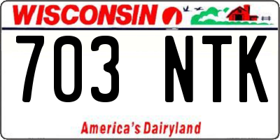 WI license plate 703NTK