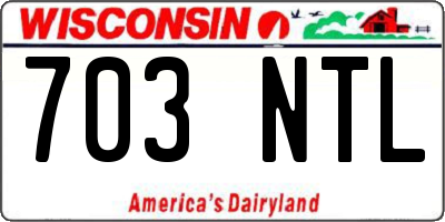 WI license plate 703NTL