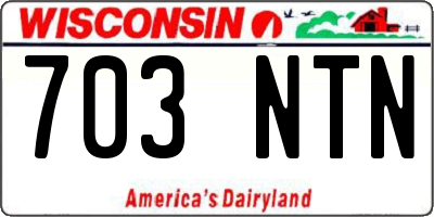 WI license plate 703NTN