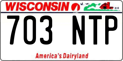 WI license plate 703NTP