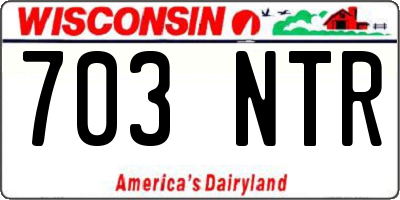 WI license plate 703NTR