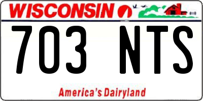 WI license plate 703NTS