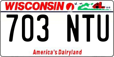WI license plate 703NTU
