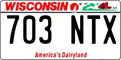 WI license plate 703NTX
