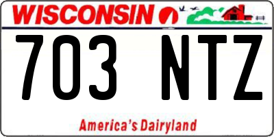 WI license plate 703NTZ