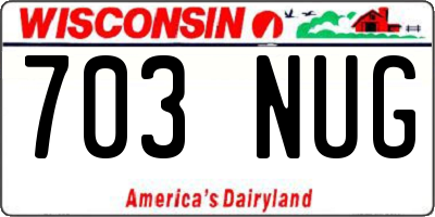 WI license plate 703NUG