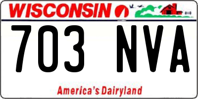 WI license plate 703NVA