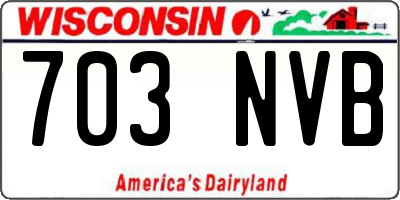WI license plate 703NVB