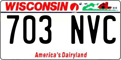 WI license plate 703NVC